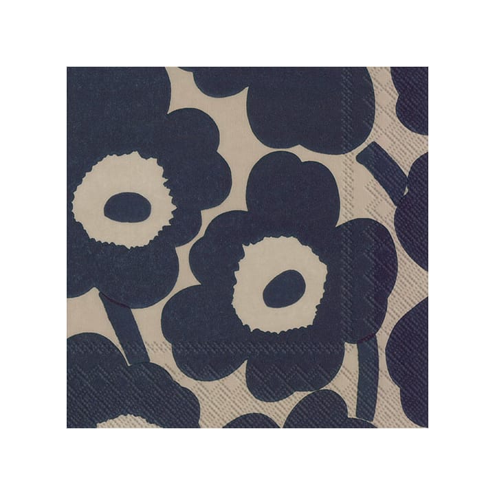 Unikko napkins 33x33 cm 20-pack - linen-blue - Marimekko