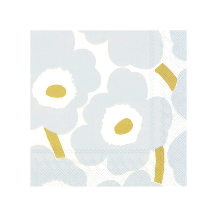 Unikko napkins 33x33 cm 20-pack - white-silver - Marimekko