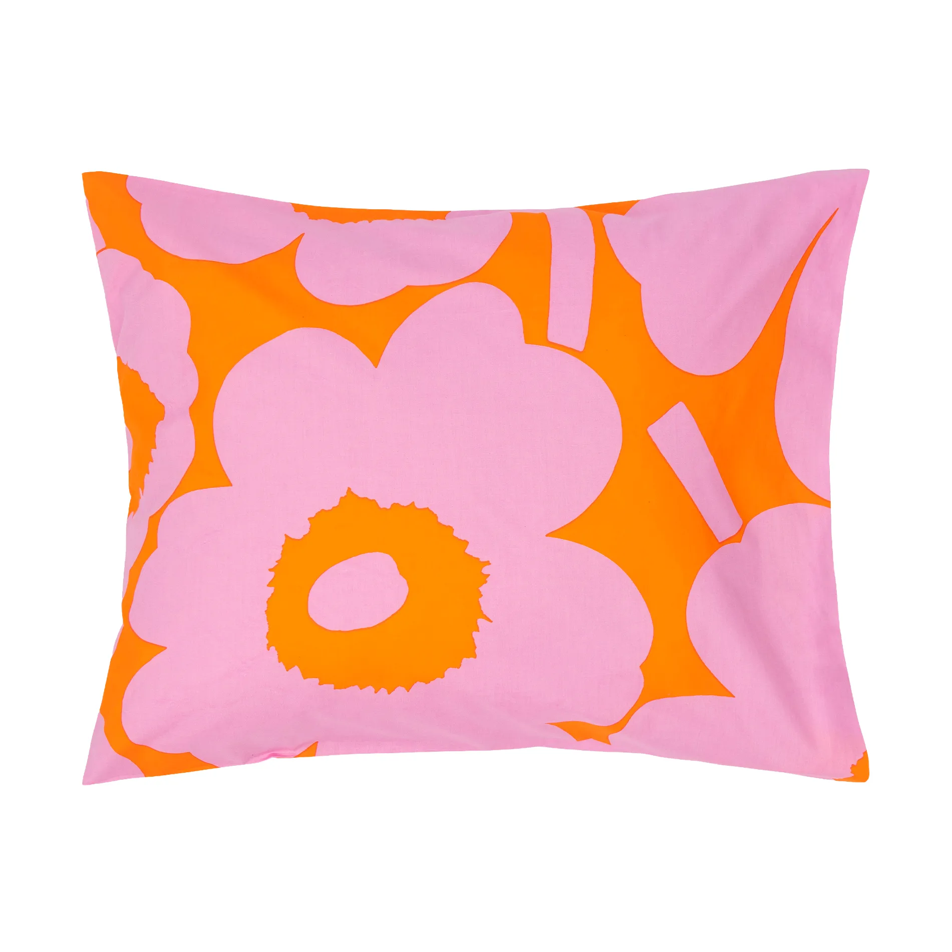 Unikko pillowcase 50x60 cm, Orange-pink Marimekko