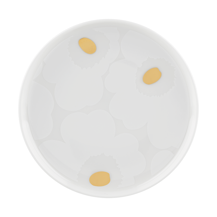 Unikko plate Ø13.5 cm, White-gold Marimekko