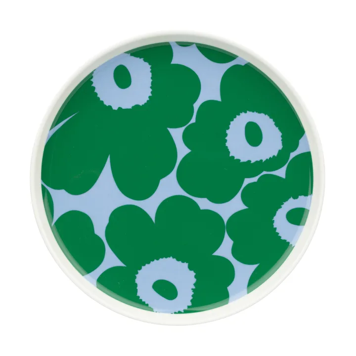 Unikko plate 20 cm - White-green-light blue - Marimekko