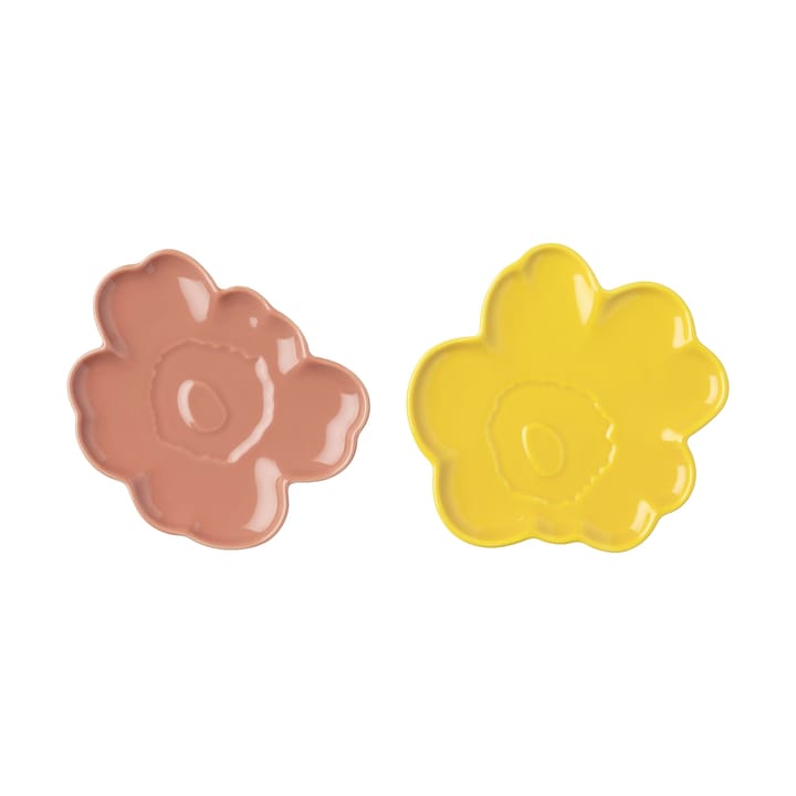 Unikko saucer 13 cm 2 pieces, L. terra-spring yellow Marimekko
