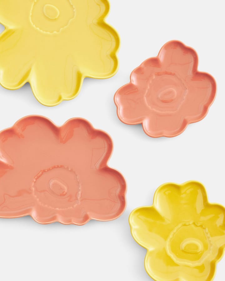 Unikko saucer 13 cm 2 pieces, L. terra-spring yellow Marimekko