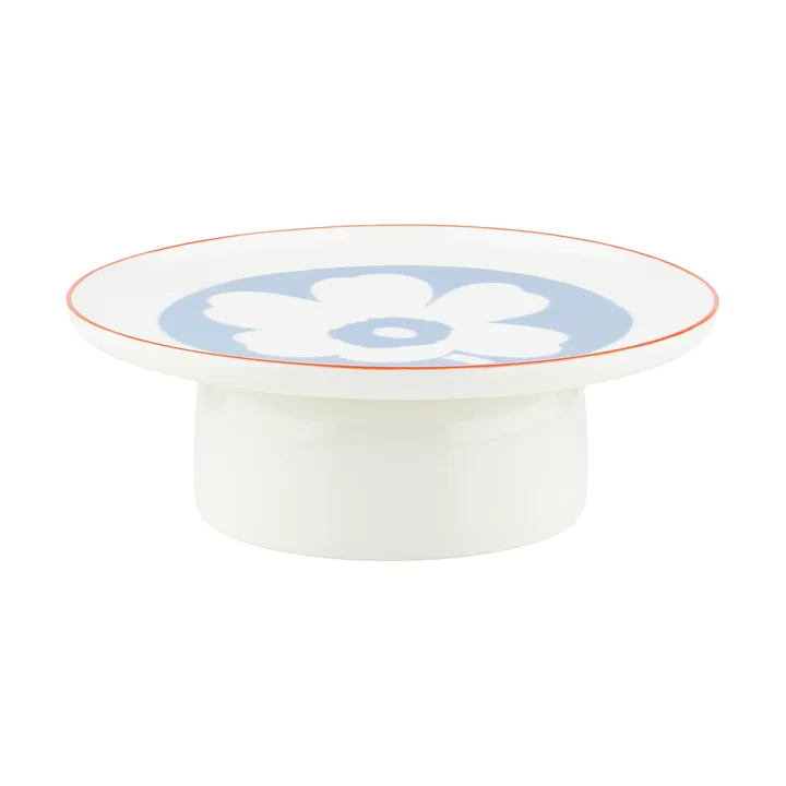 Unikko serving platter - White-light blue-orange red, Ø24 cm - Marimekko