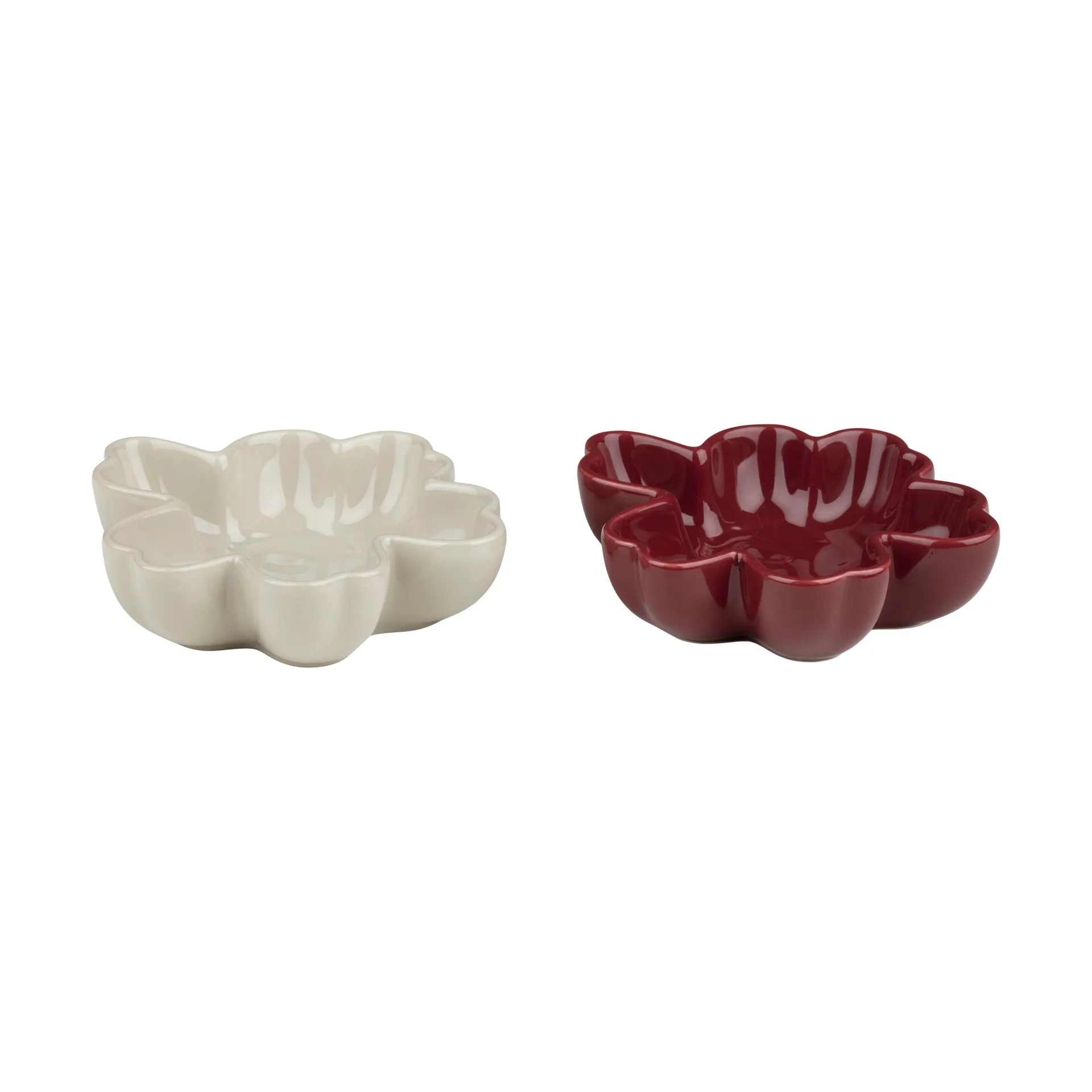 Unikko shape bowl Ø11 cm 2 pieces, Burgundy-stoneware Marimekko