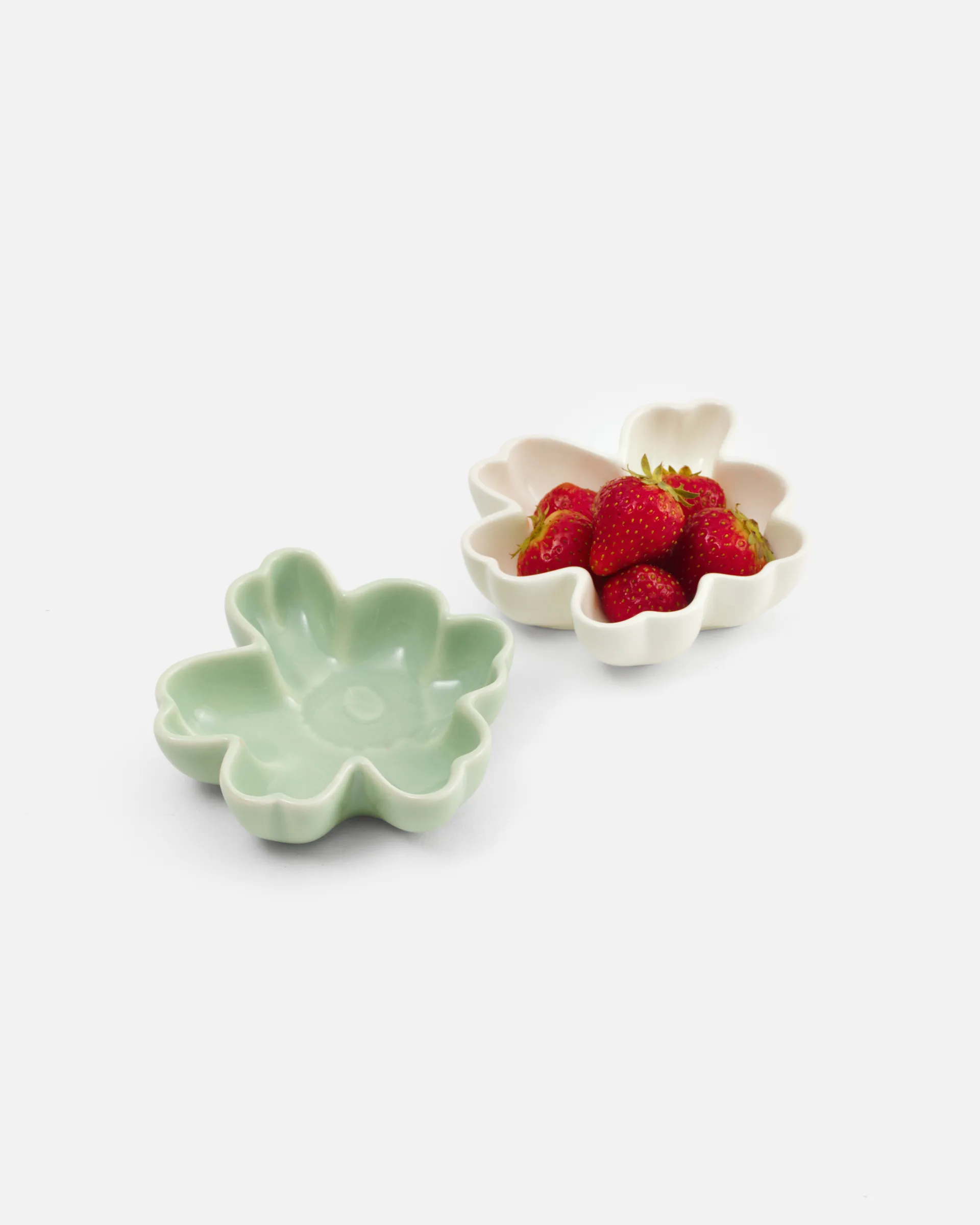 Unikko Shape bowl Ø11 cm 2 pieces, White-light green Marimekko