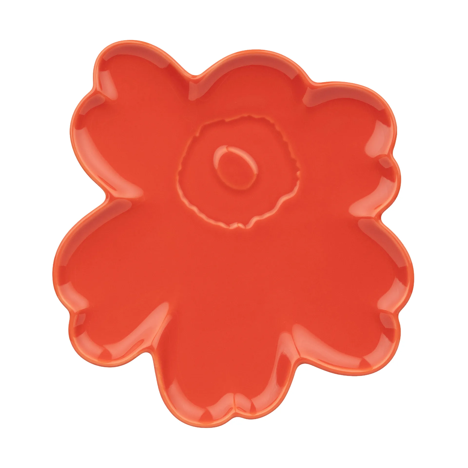 Unikko shape dish 20 cm, Orange red Marimekko