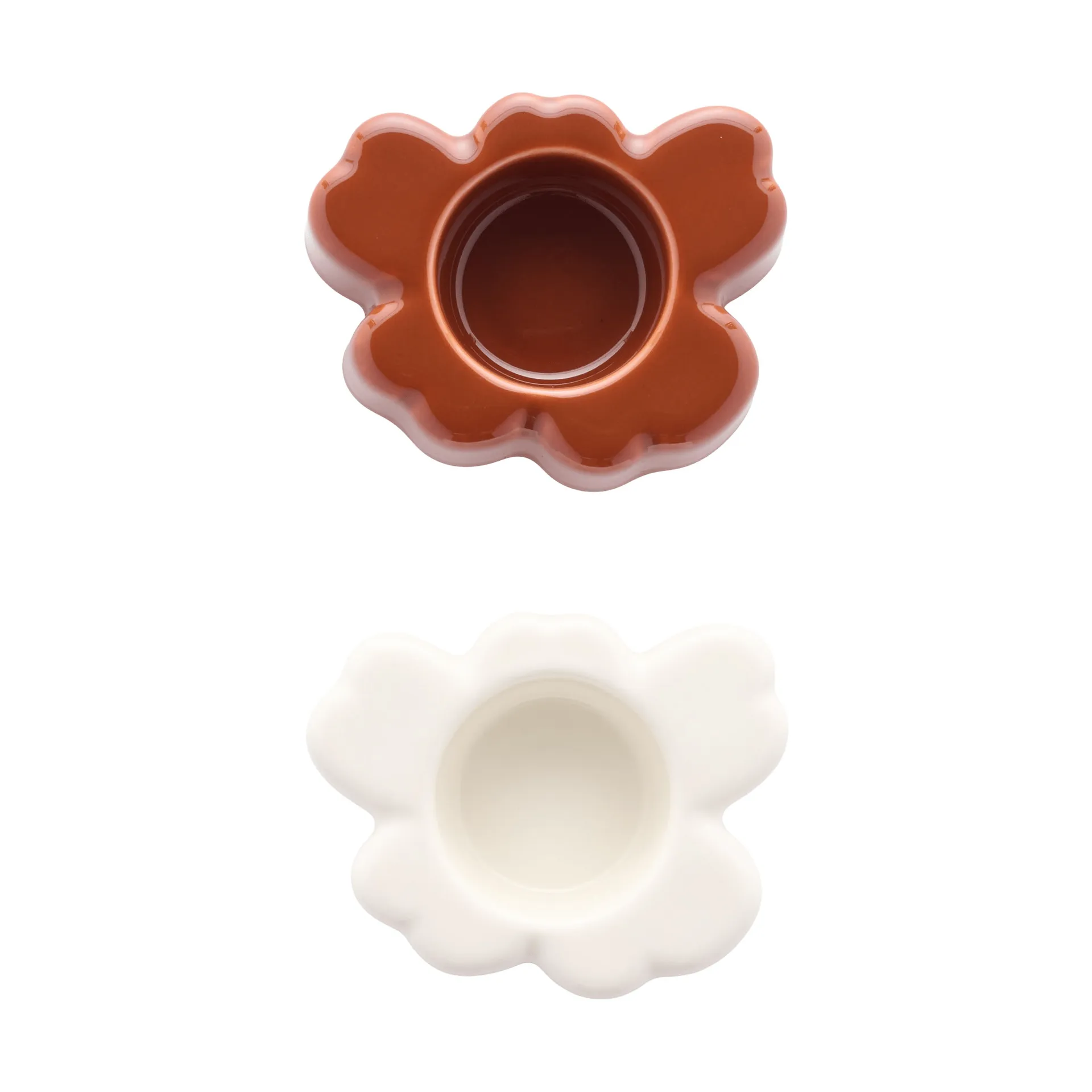 Unikko tealight holder 3x10 cm 2 pieces, White-chestnut Marimekko