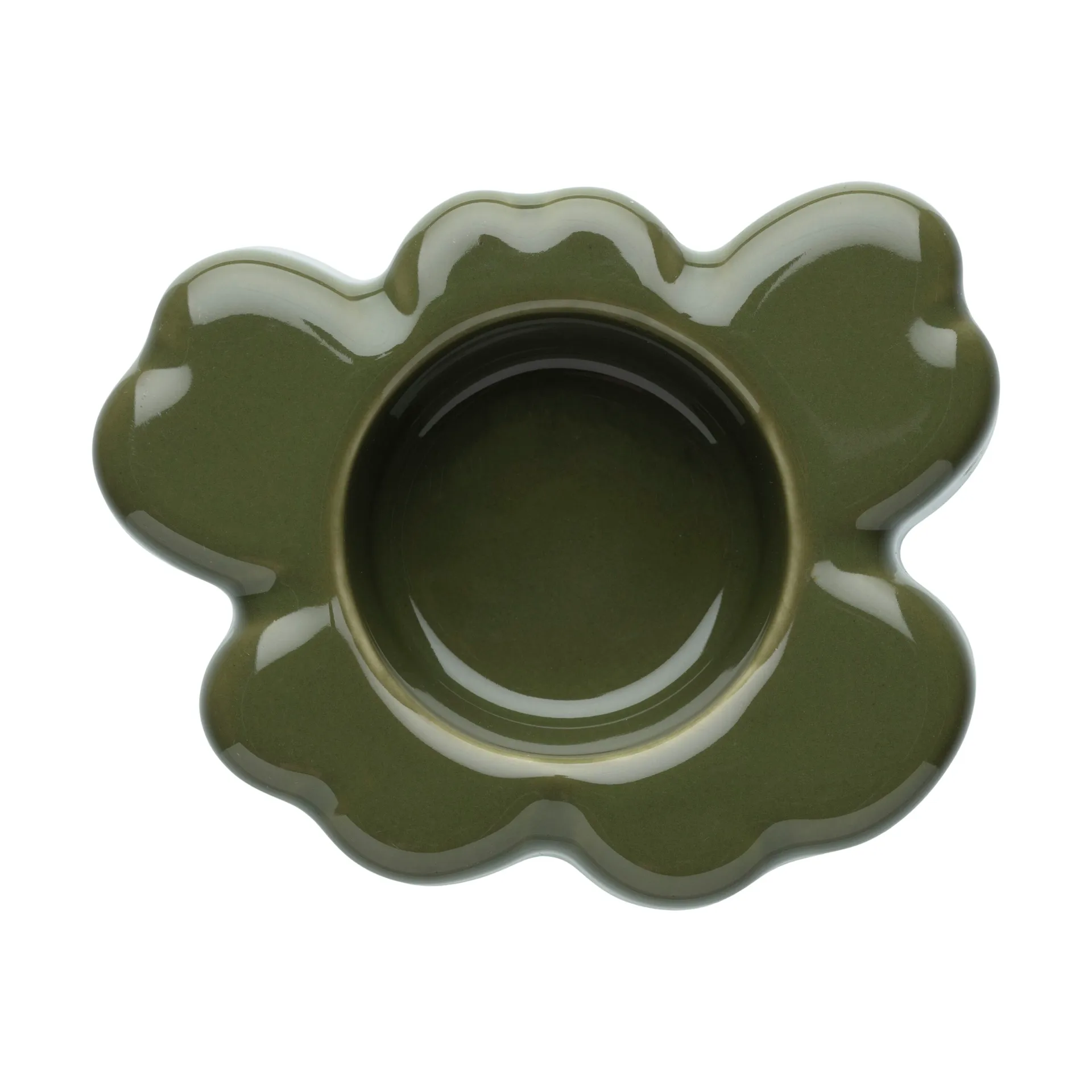 Unikko tealight holder 3x10 cm, Harvest green Marimekko