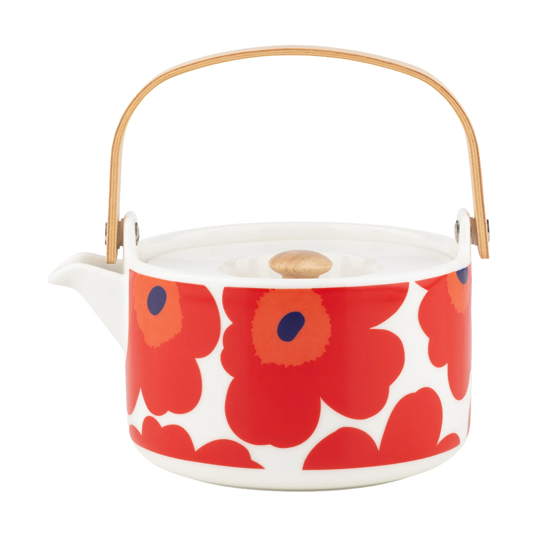 Unikko teapot 0,7 l, White-red-blue Marimekko