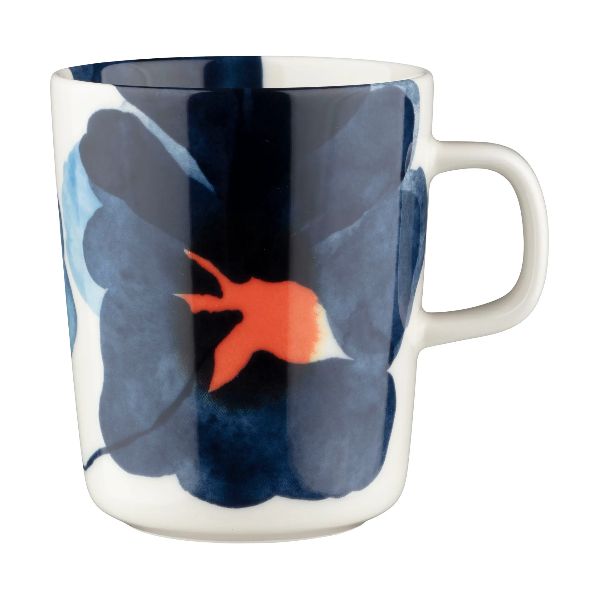 Valssi mug 25 cl, White-dark blue-orange Marimekko
