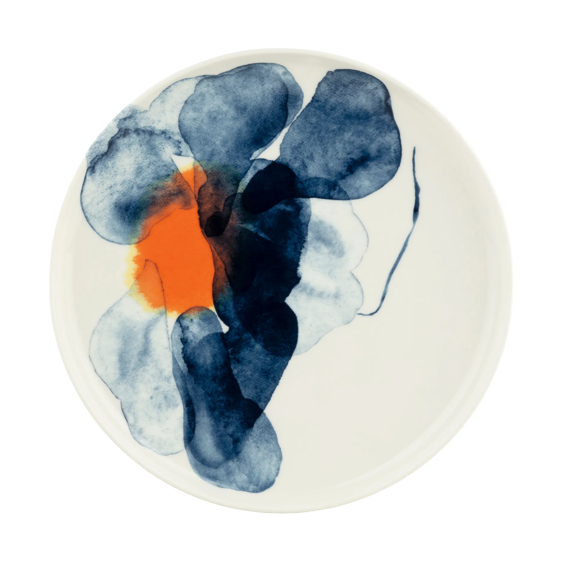 Valssi plate, White-blue-orange Marimekko