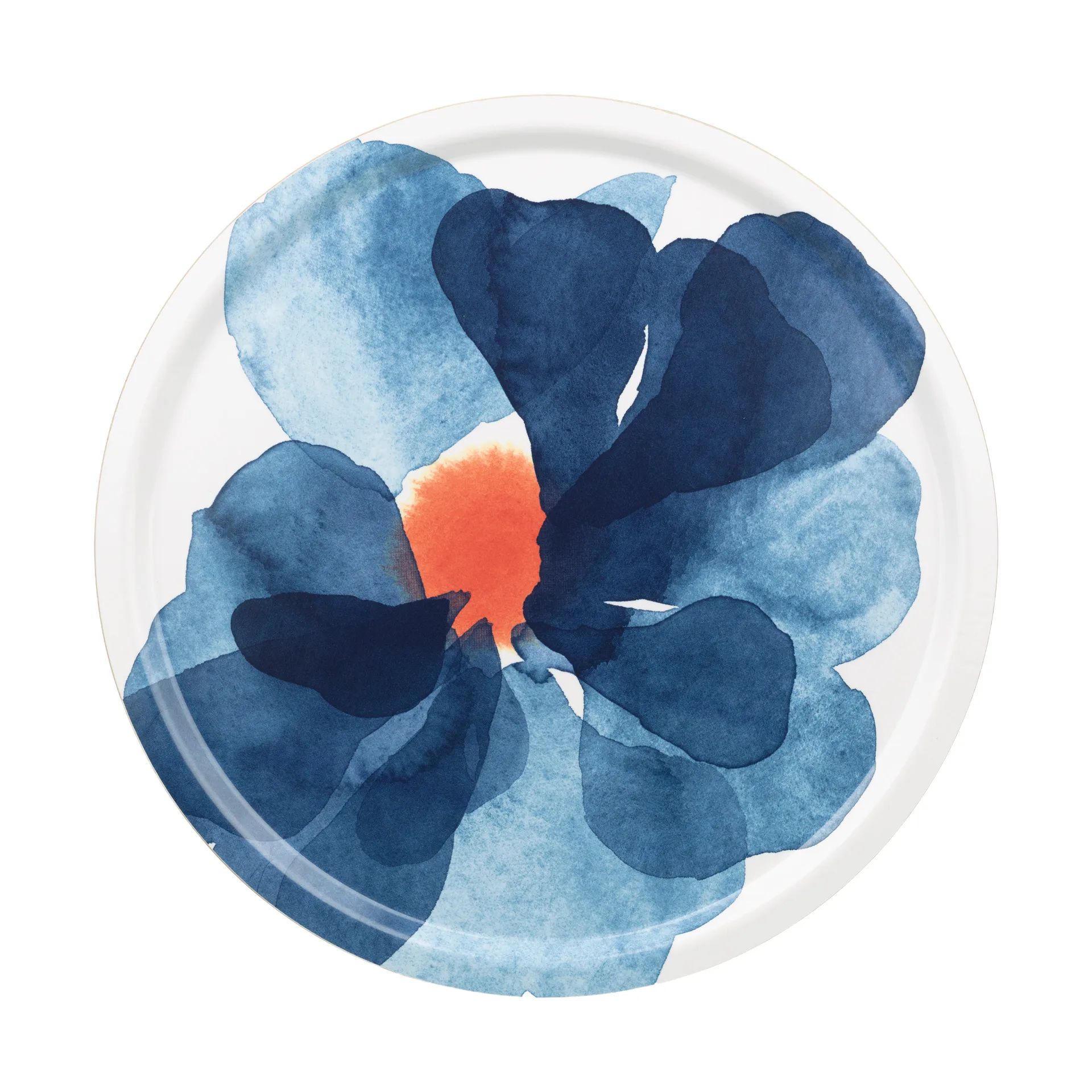 Valssi tray Ø46 cm, White-blue-orange Marimekko