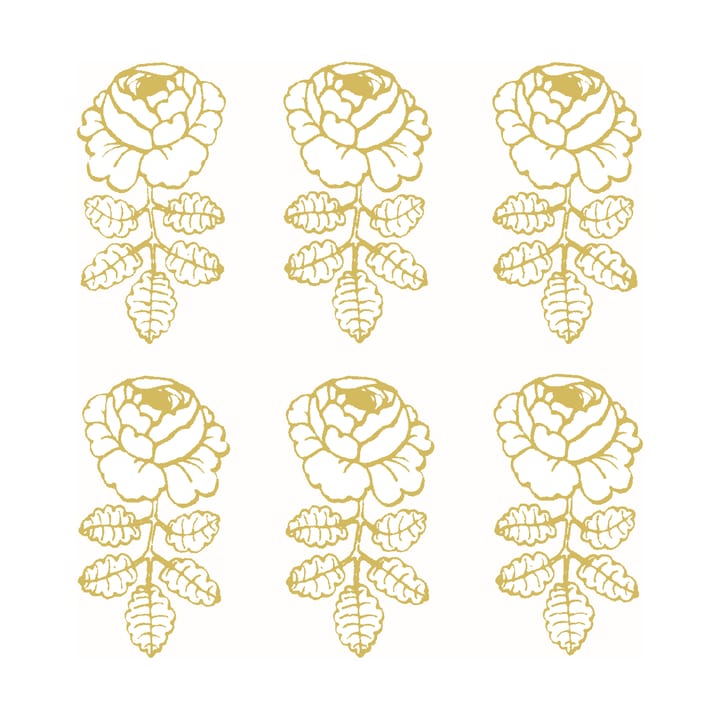 Vihkiruusu napkin 33x33 cm 20-pack - Gold-white - Marimekko