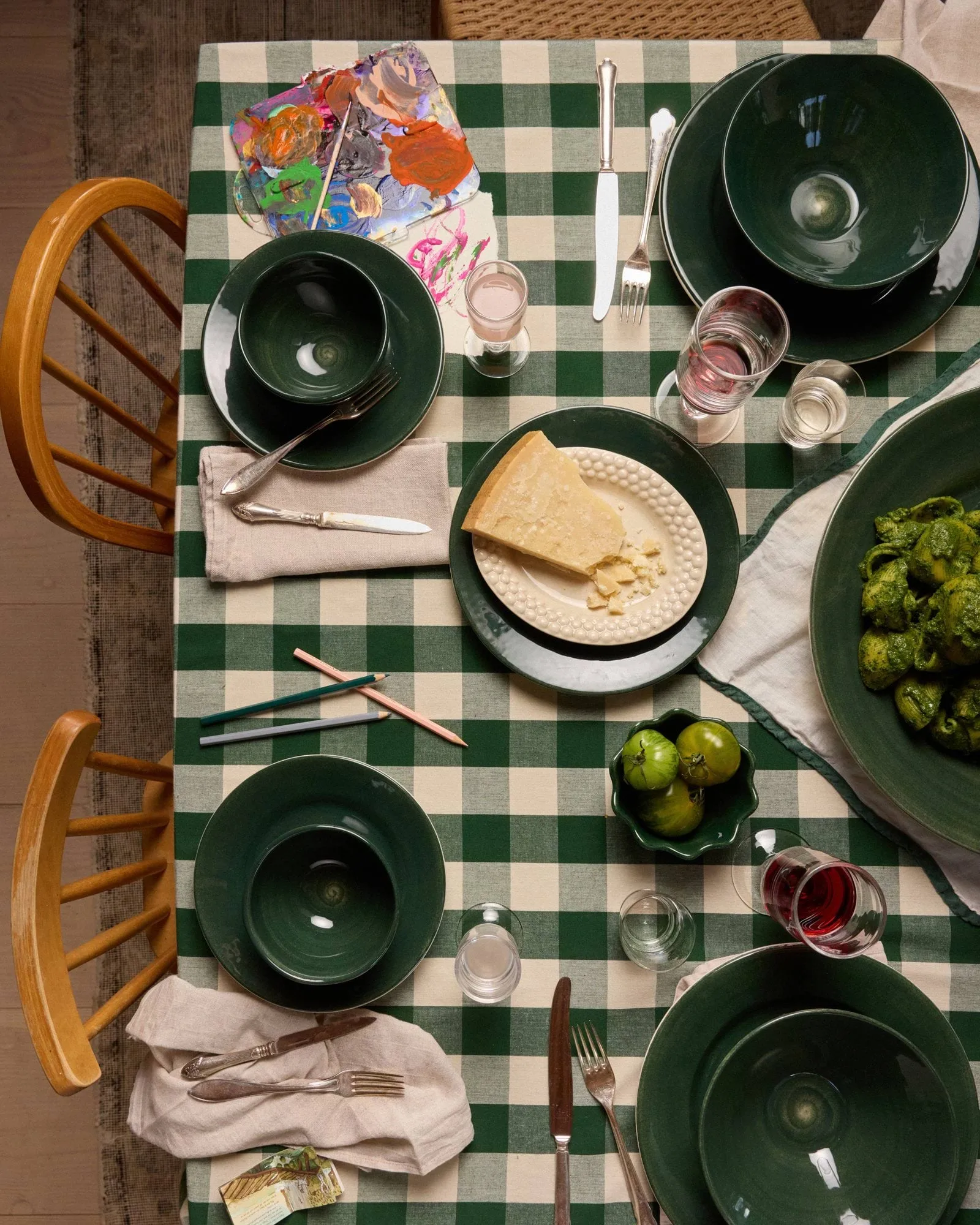 Basic plate 21 cm, Forest green Mateus