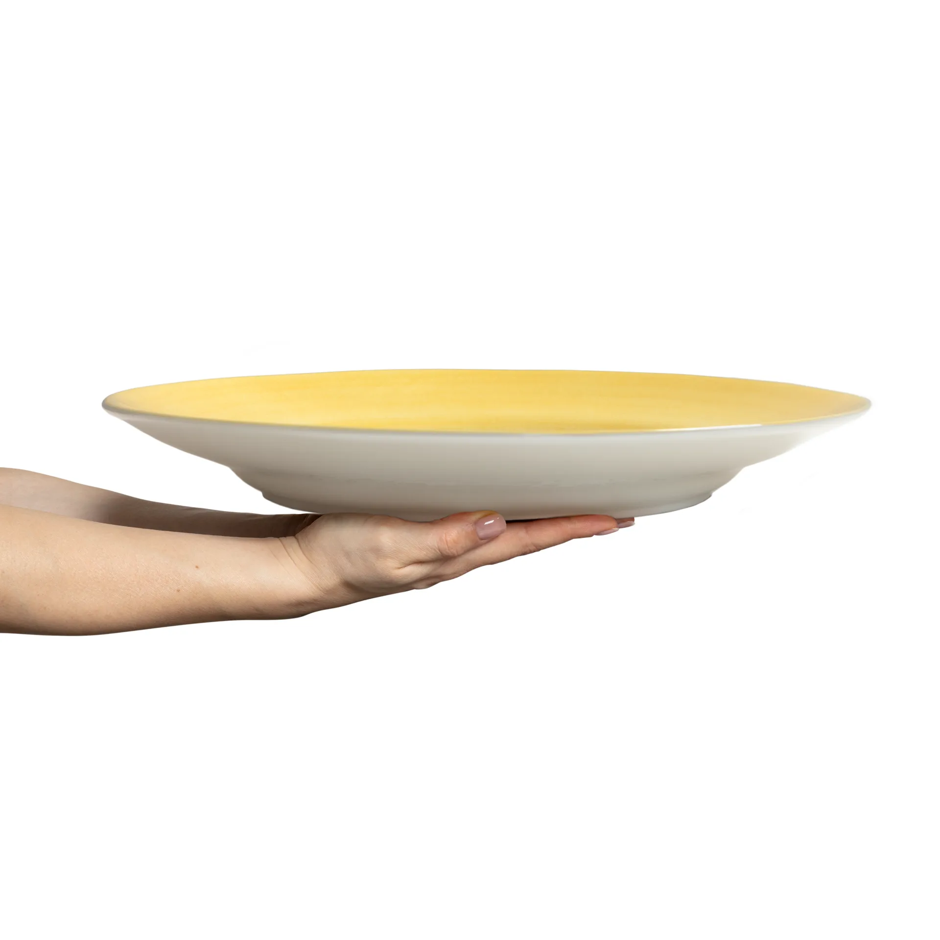Basic serving platter Ø41 cm, Yellow Mateus