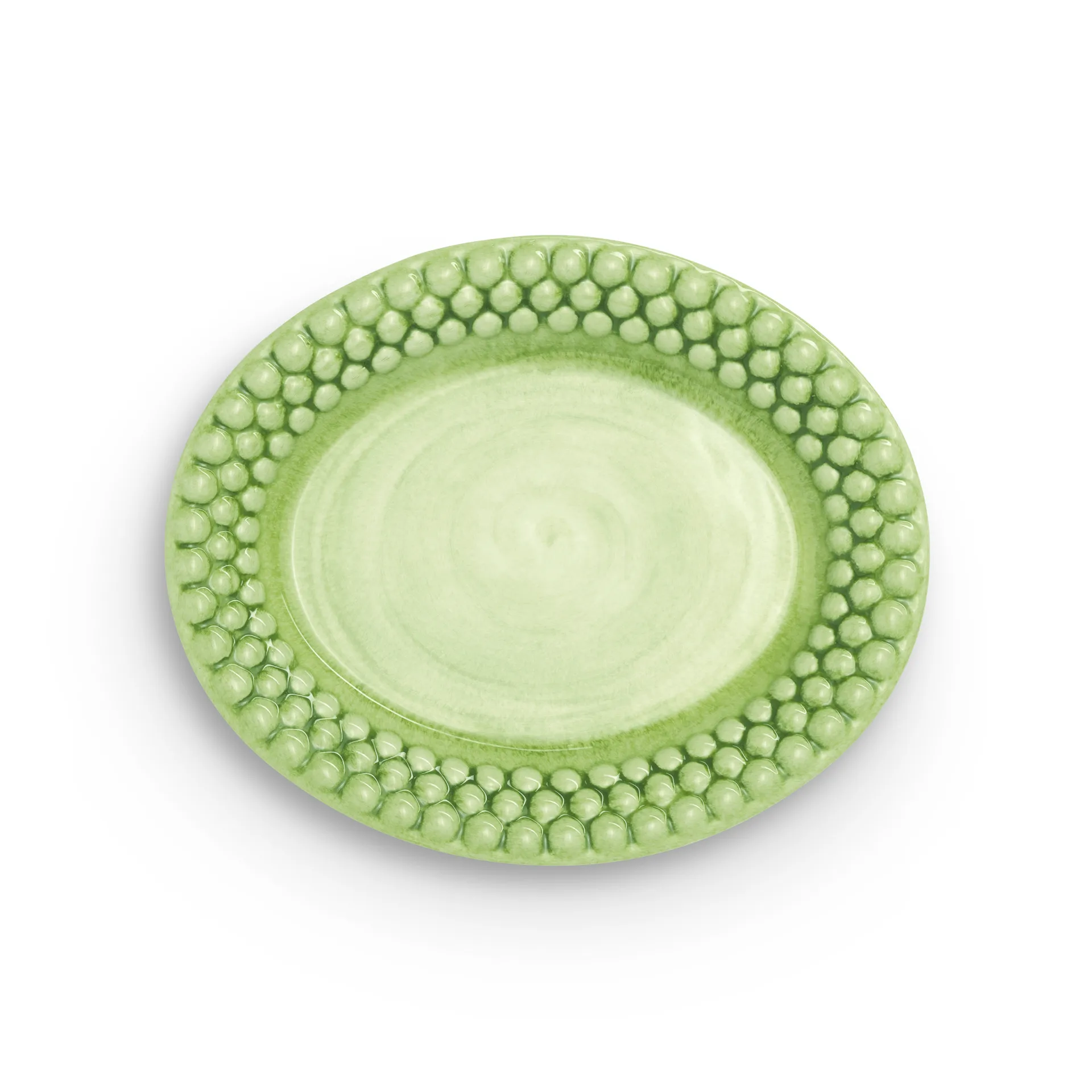 Bubbles oval plate 20 cm, Green Mateus