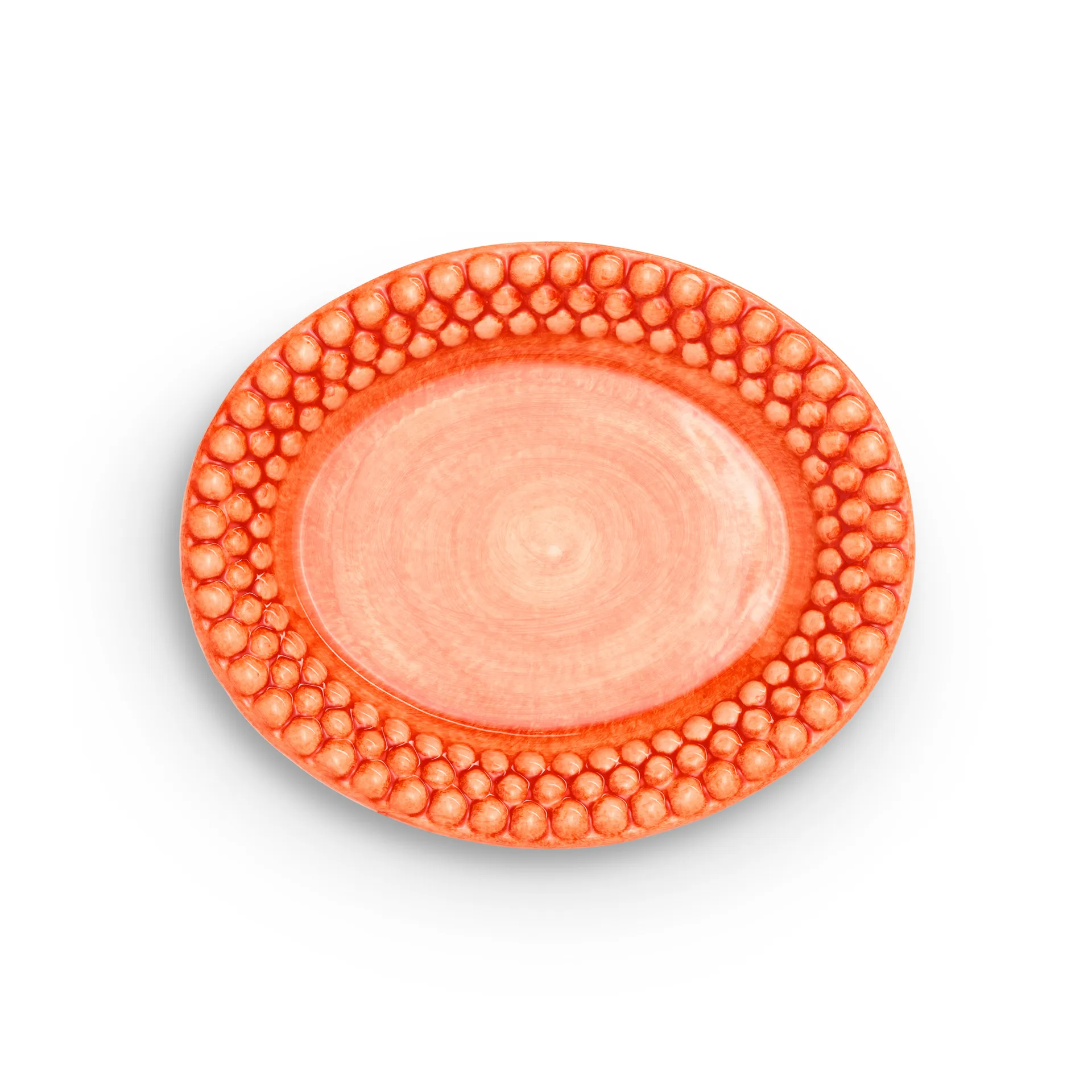 Bubbles oval plate 20 cm, Orange Mateus