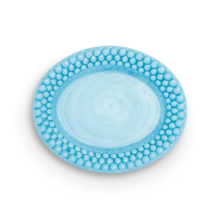 Bubbles oval plate 20 cm, Turquoise Mateus