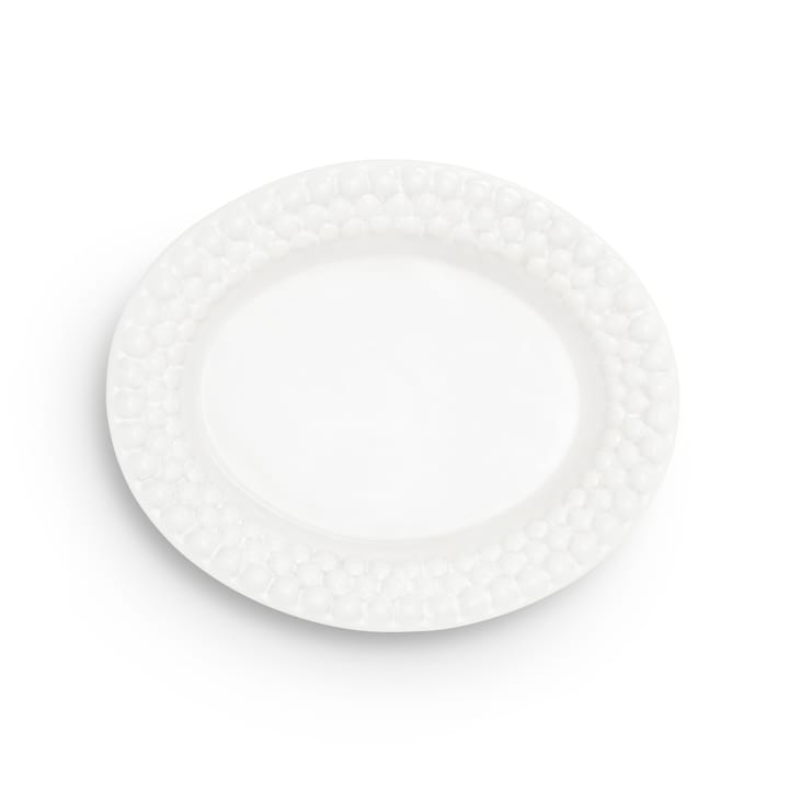 Bubbles oval plate 20 cm, White Mateus