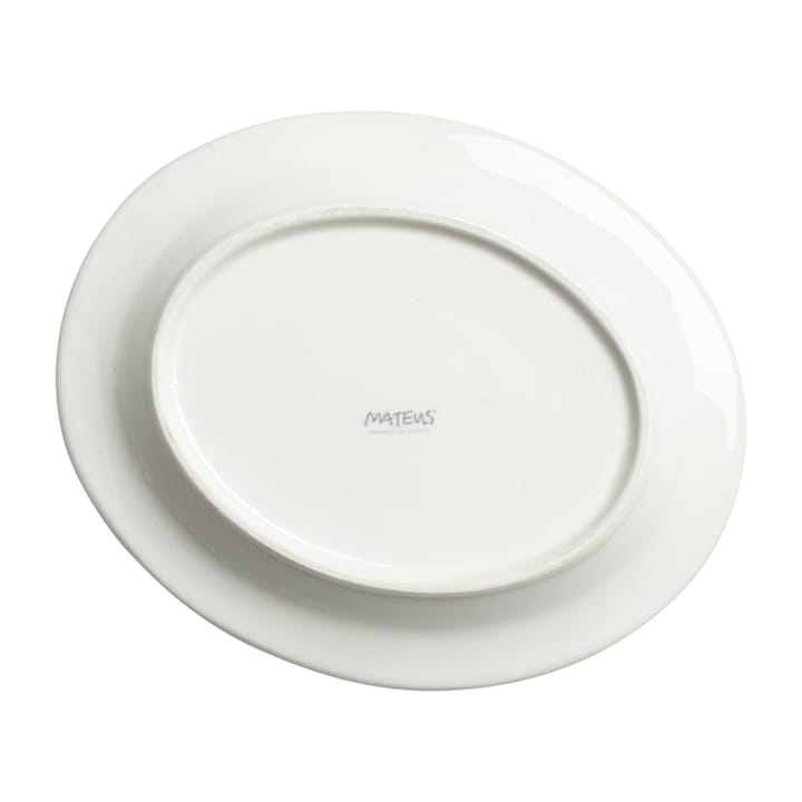 Bubbles oval plate 20 cm, White Mateus