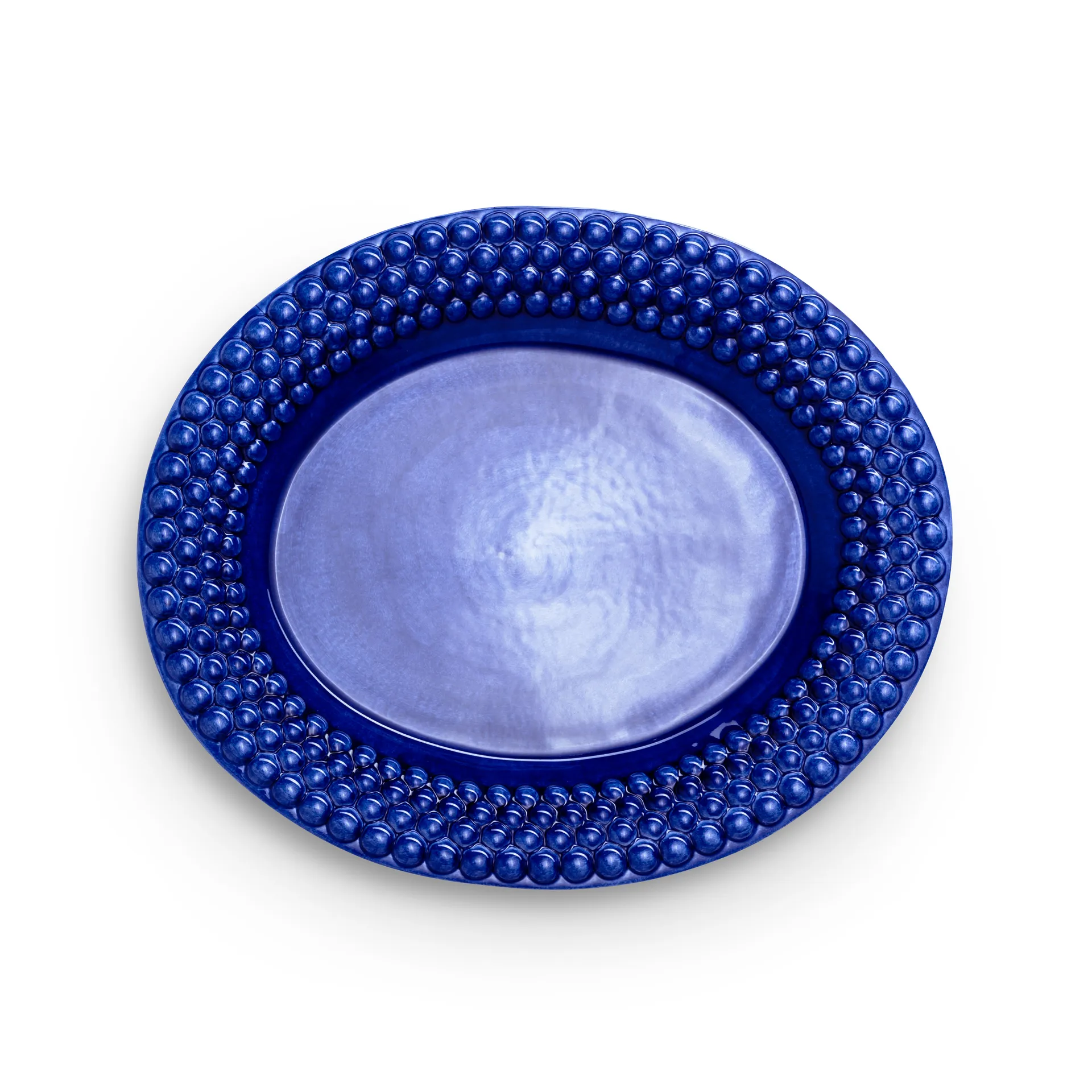 Bubbles oval saucer 35 cm, Blue Mateus