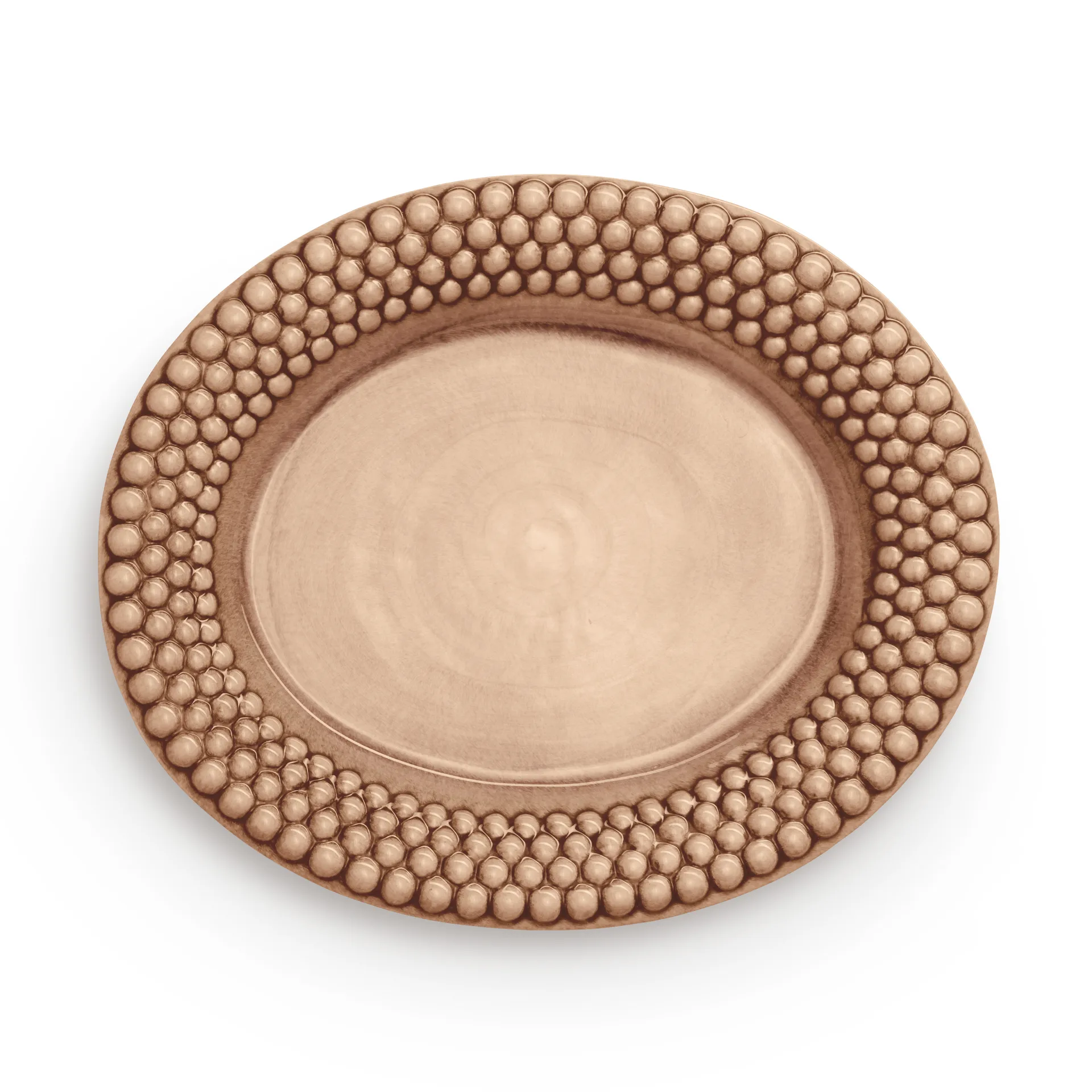 Bubbles oval saucer 35 cm, cinnamon Mateus