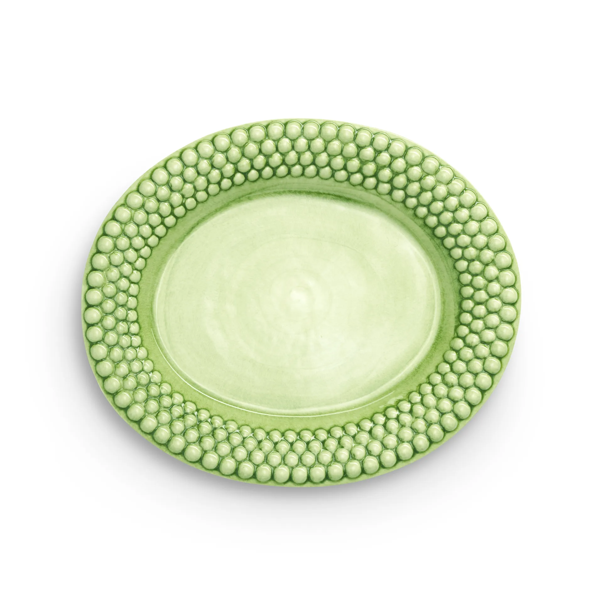 Bubbles oval saucer 35 cm, Green Mateus