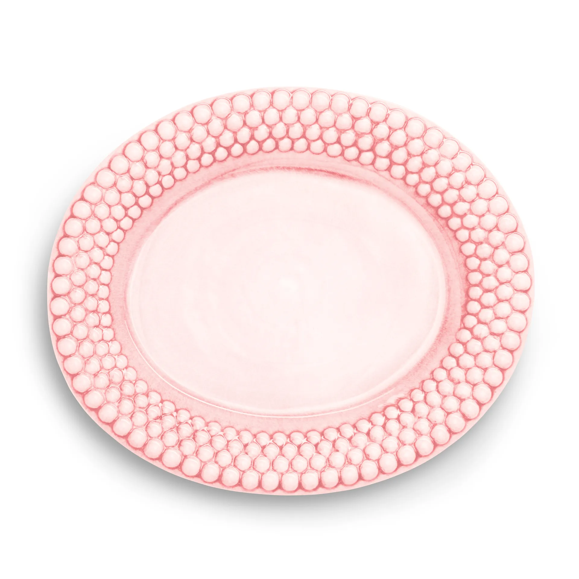 Bubbles oval saucer 35 cm, light pink Mateus