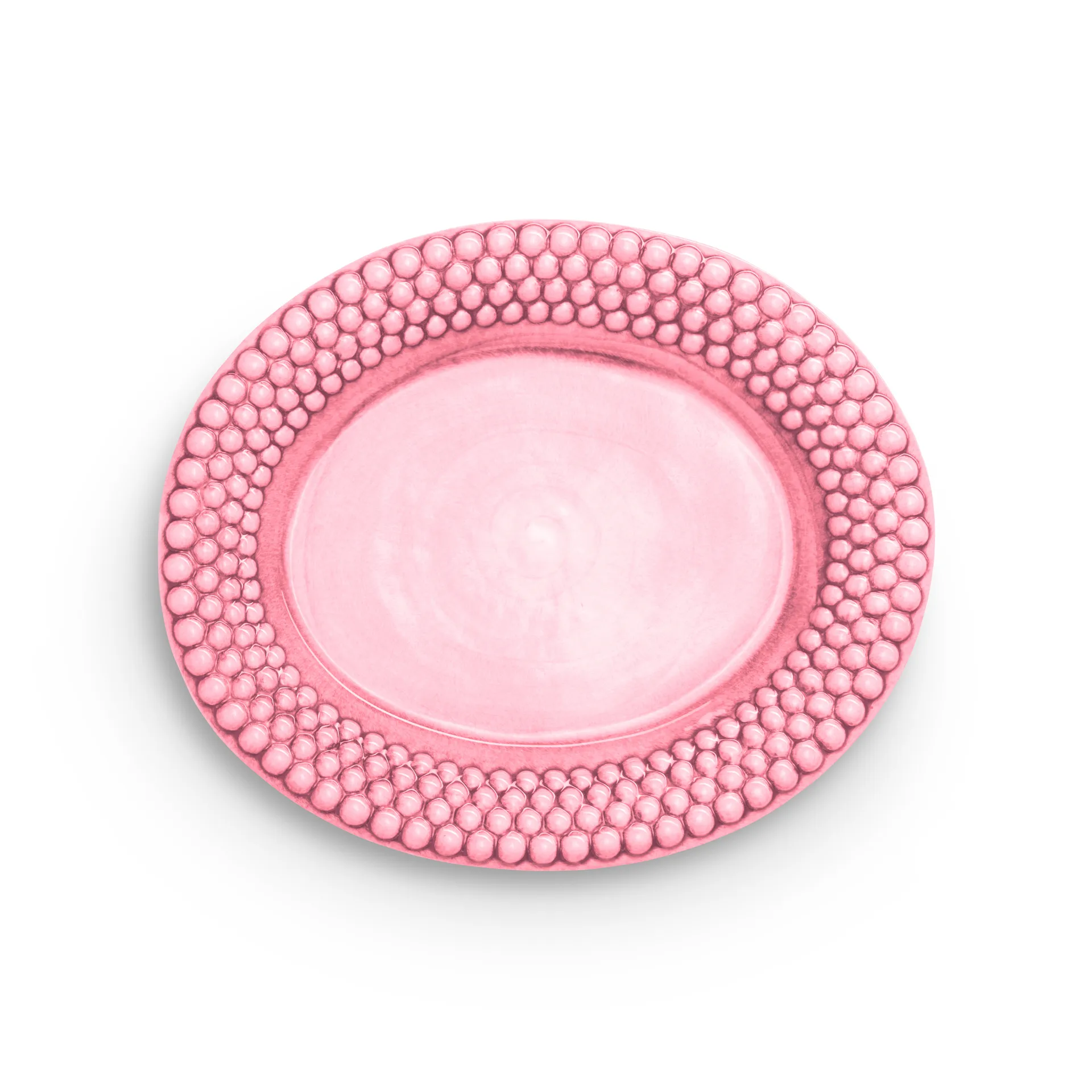 Bubbles oval saucer 35 cm, Pink Mateus