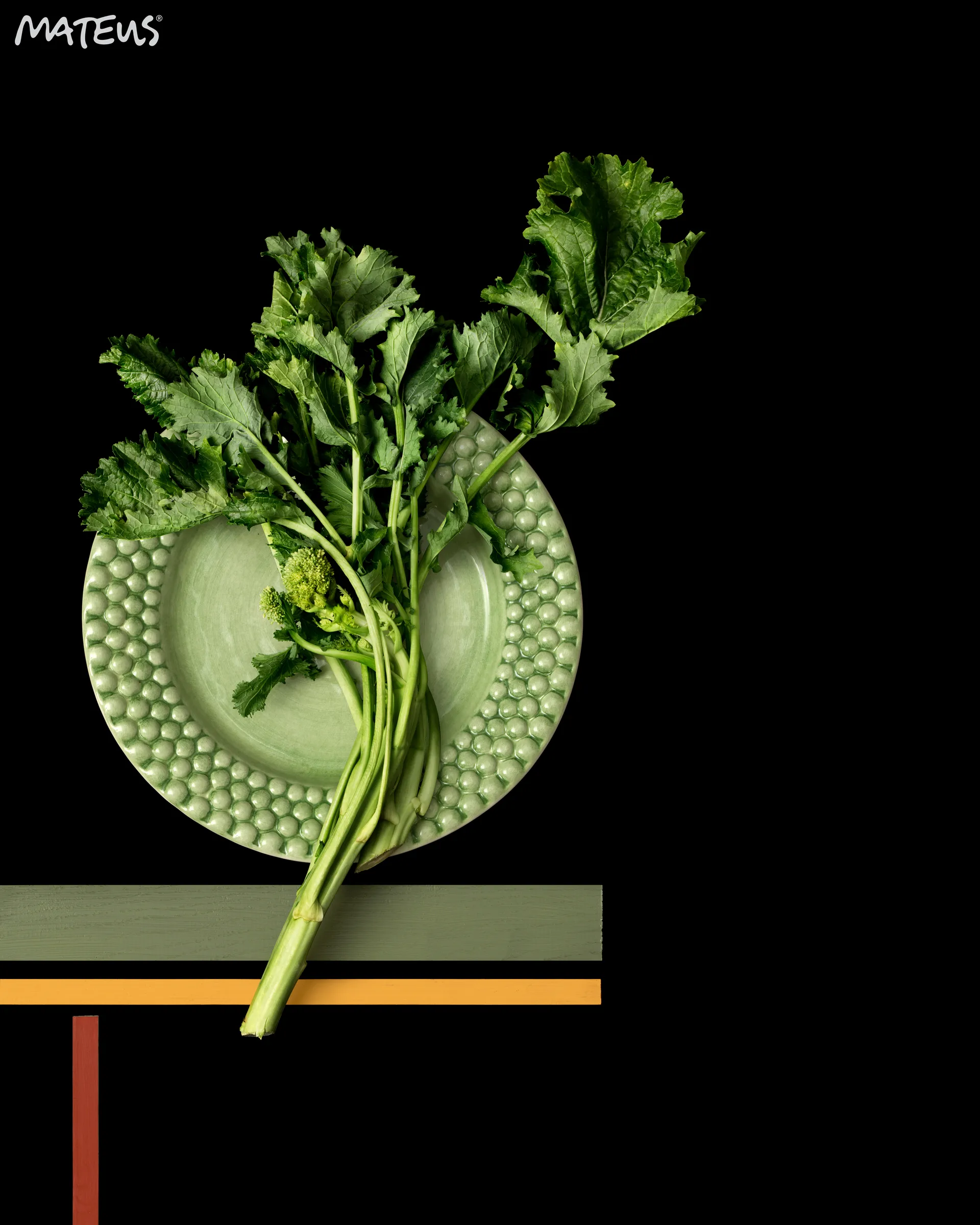 Bubbles plate 28 cm, Green Mateus