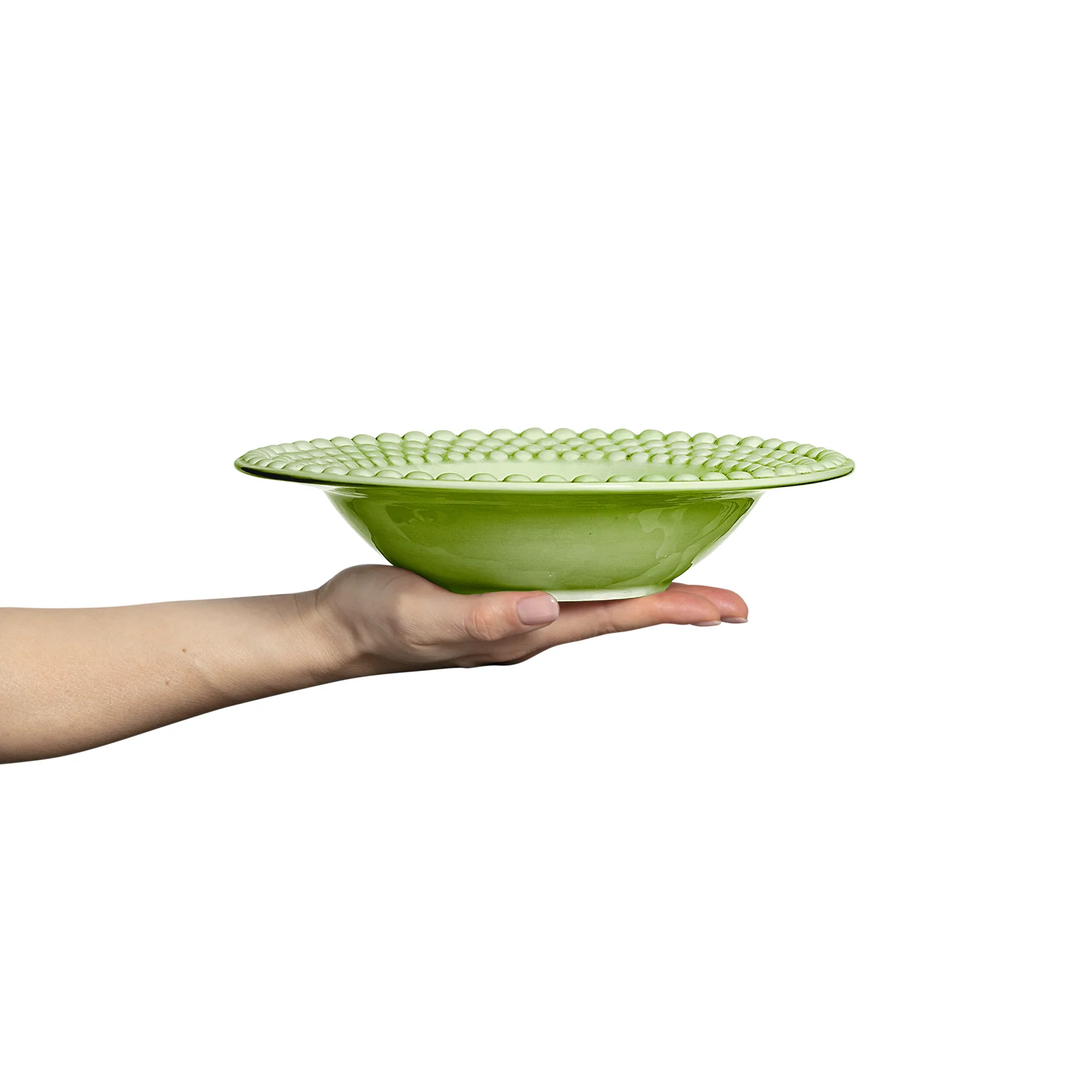 Bubbles soup plate 25 cm, Green Mateus