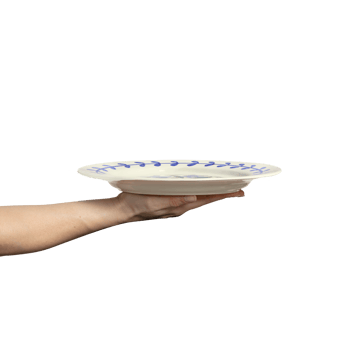 Flowers blossom dinner plate Ø28 cm - White - Mateus