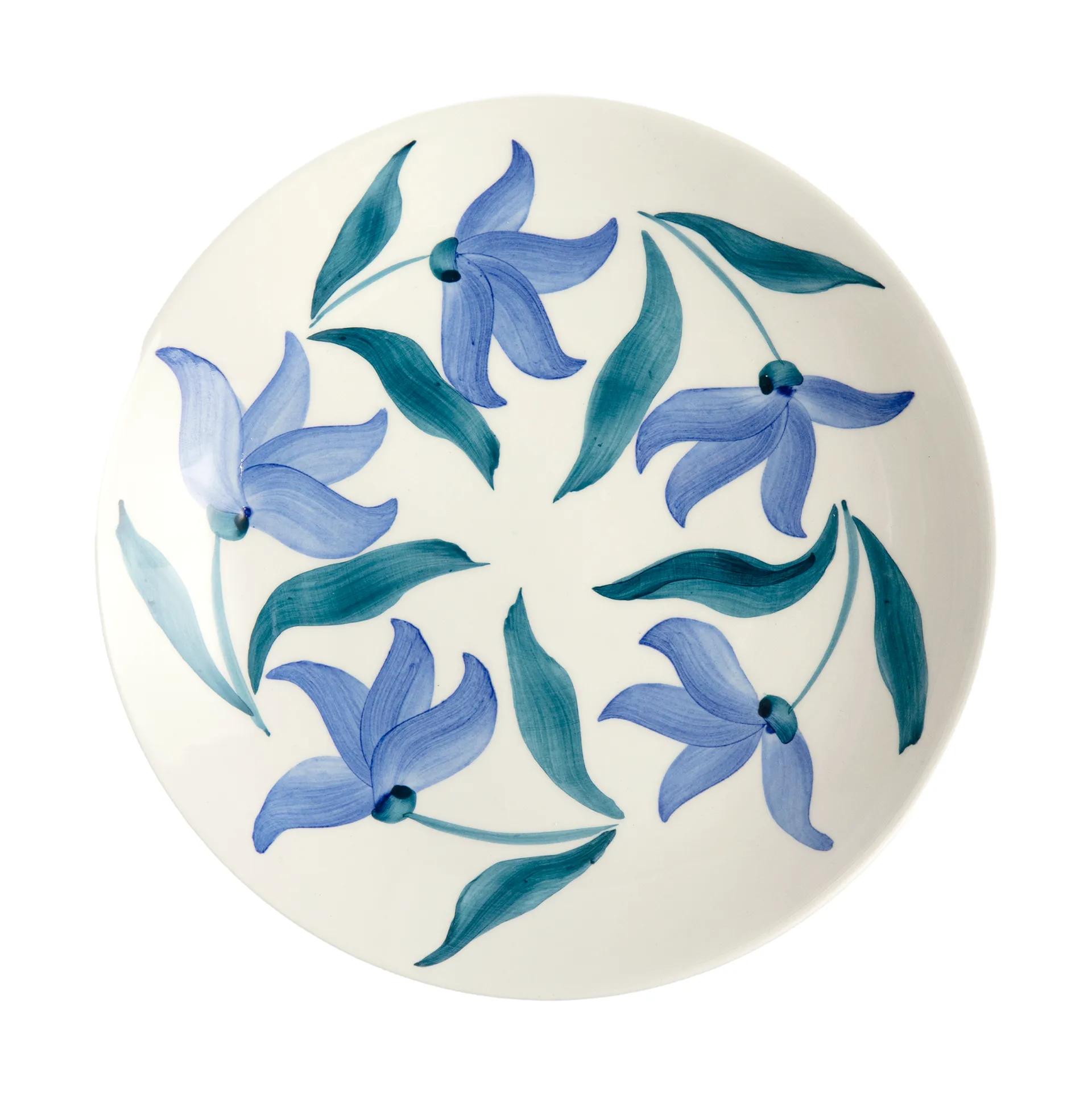 Flowers blossom plate Ø20 cm, White Mateus