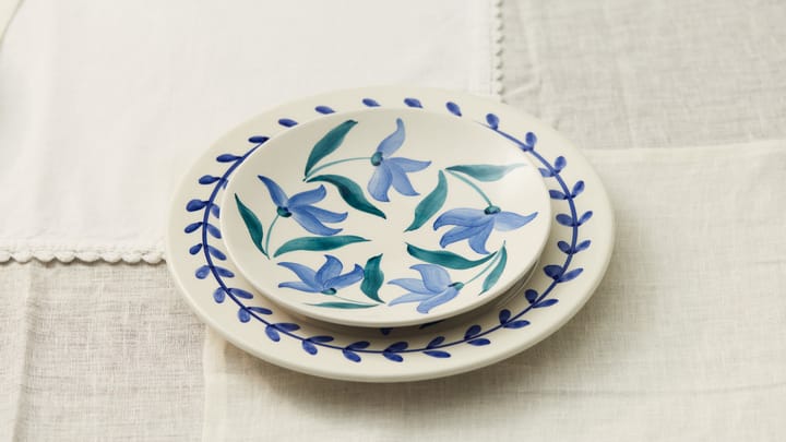 Flowers blossom plate Ø20 cm, White Mateus