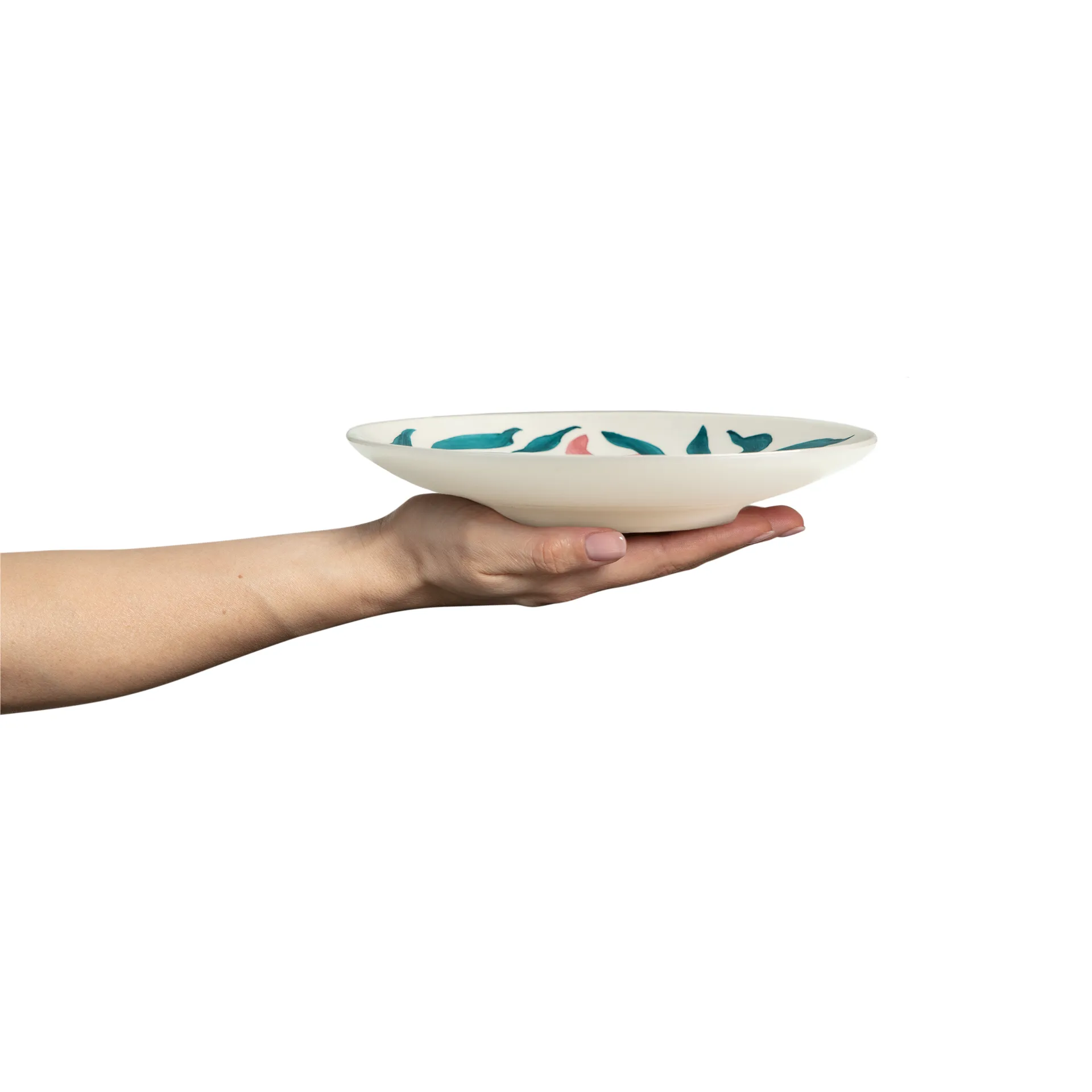 Flowers Water Lilies plate Ø20 cm, White Mateus