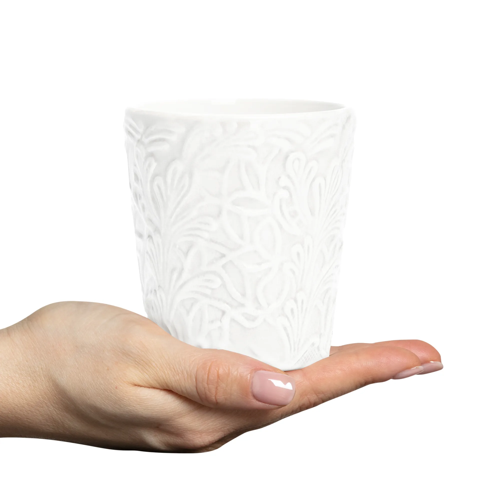 Lace mug 30 cl, White Mateus