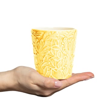 Lace mug 30 cl - Yellow - Mateus