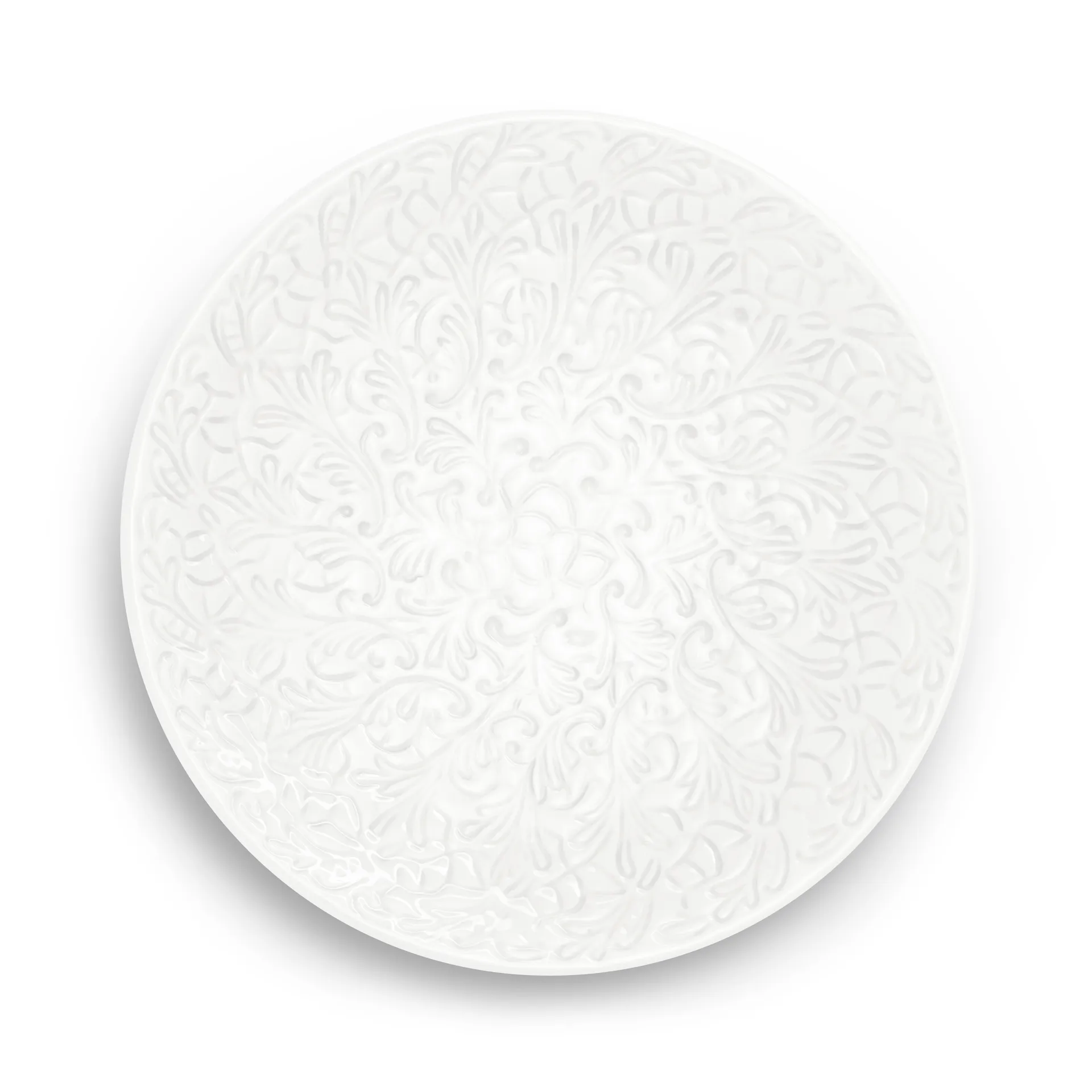 Lace plate 20 cm, White Mateus