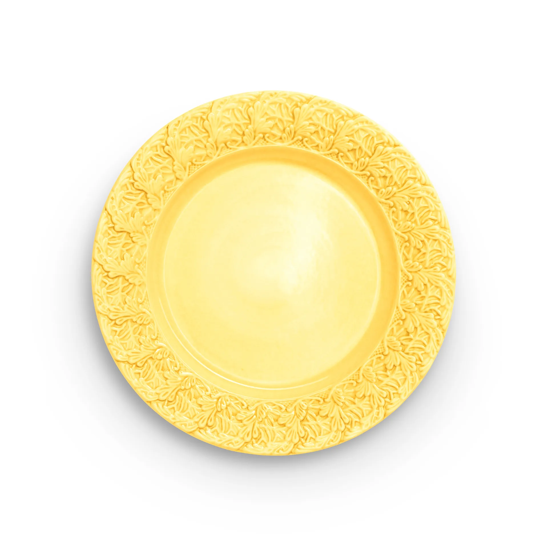 Lace plate 25 cm, Yellow Mateus