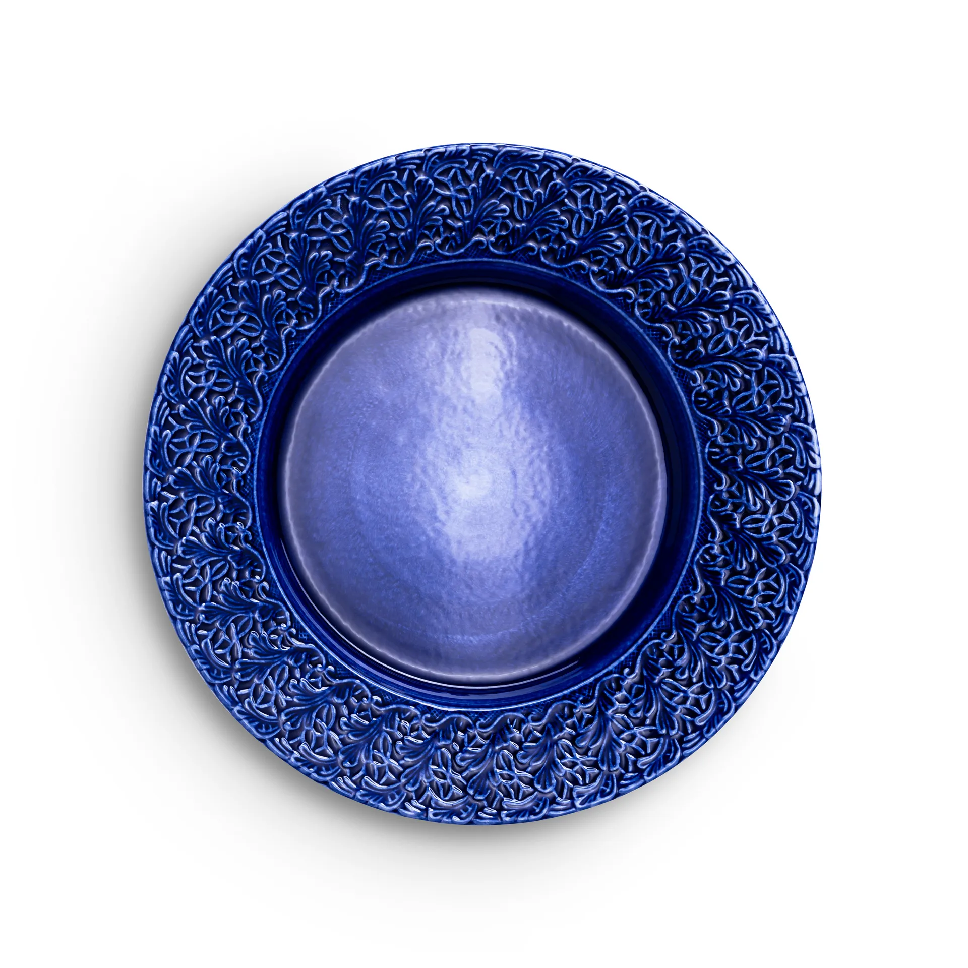 Lace plate 32 cm, Blue Mateus