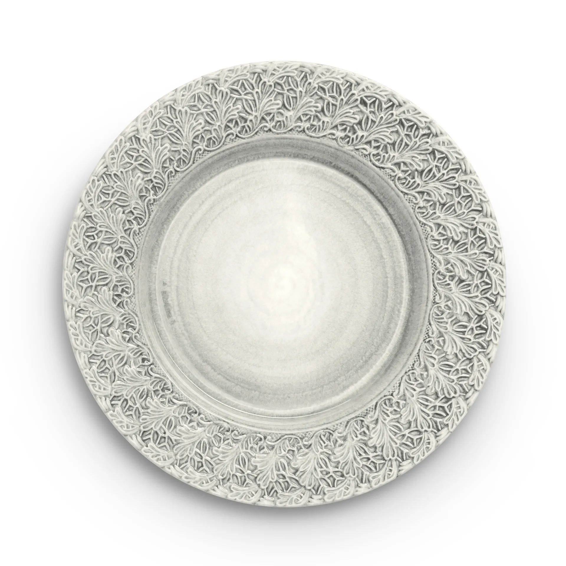 Lace plate 32 cm, Grey Mateus