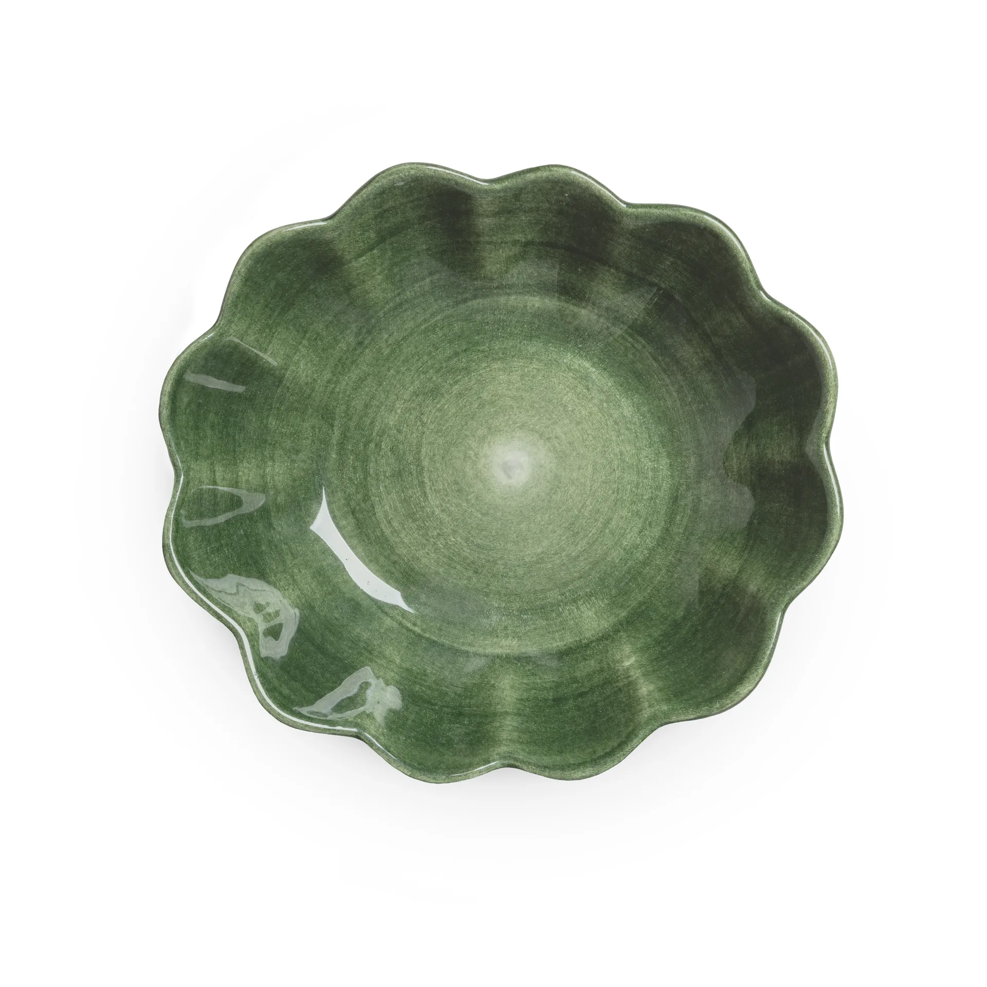 Oyster bowl 16x18 cm, Forest green Mateus