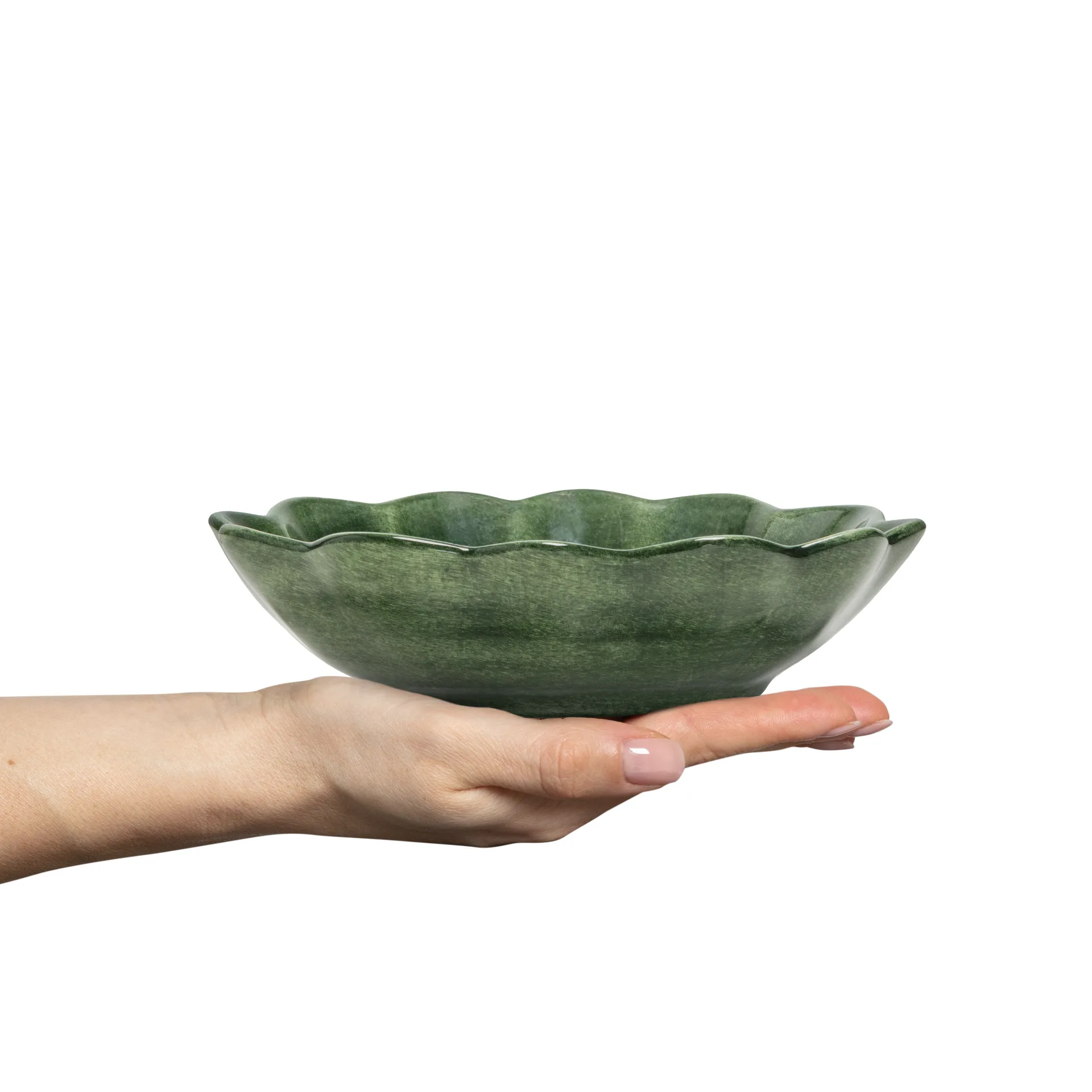 Oyster bowl 16x18 cm, Forest green Mateus