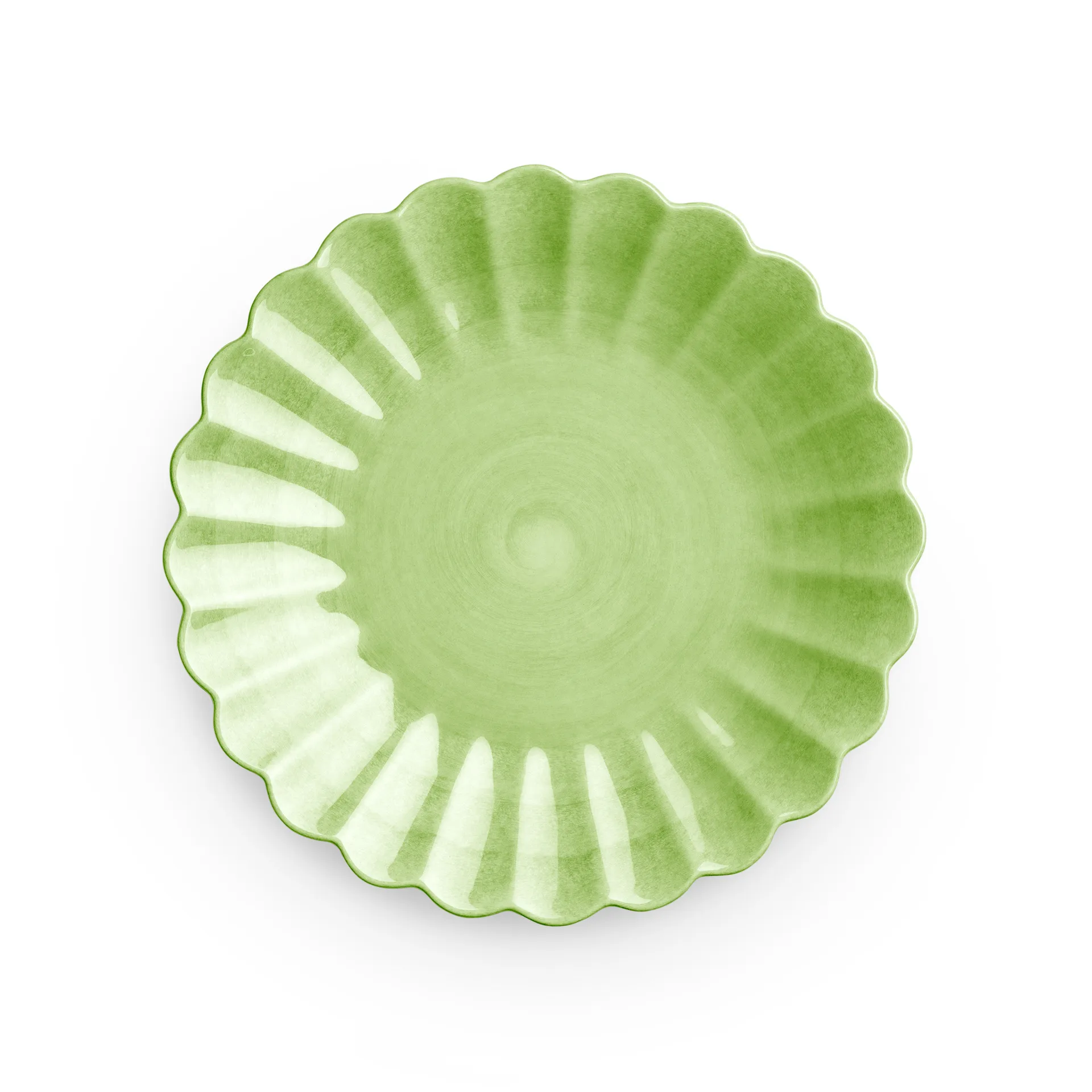 Oyster plate 20 cm, Green Mateus
