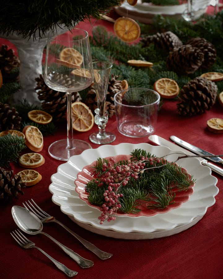 Oyster plate 20 cm, Red Mateus