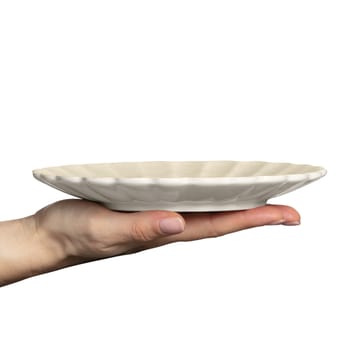 Oyster plate 20 cm - sand - Mateus