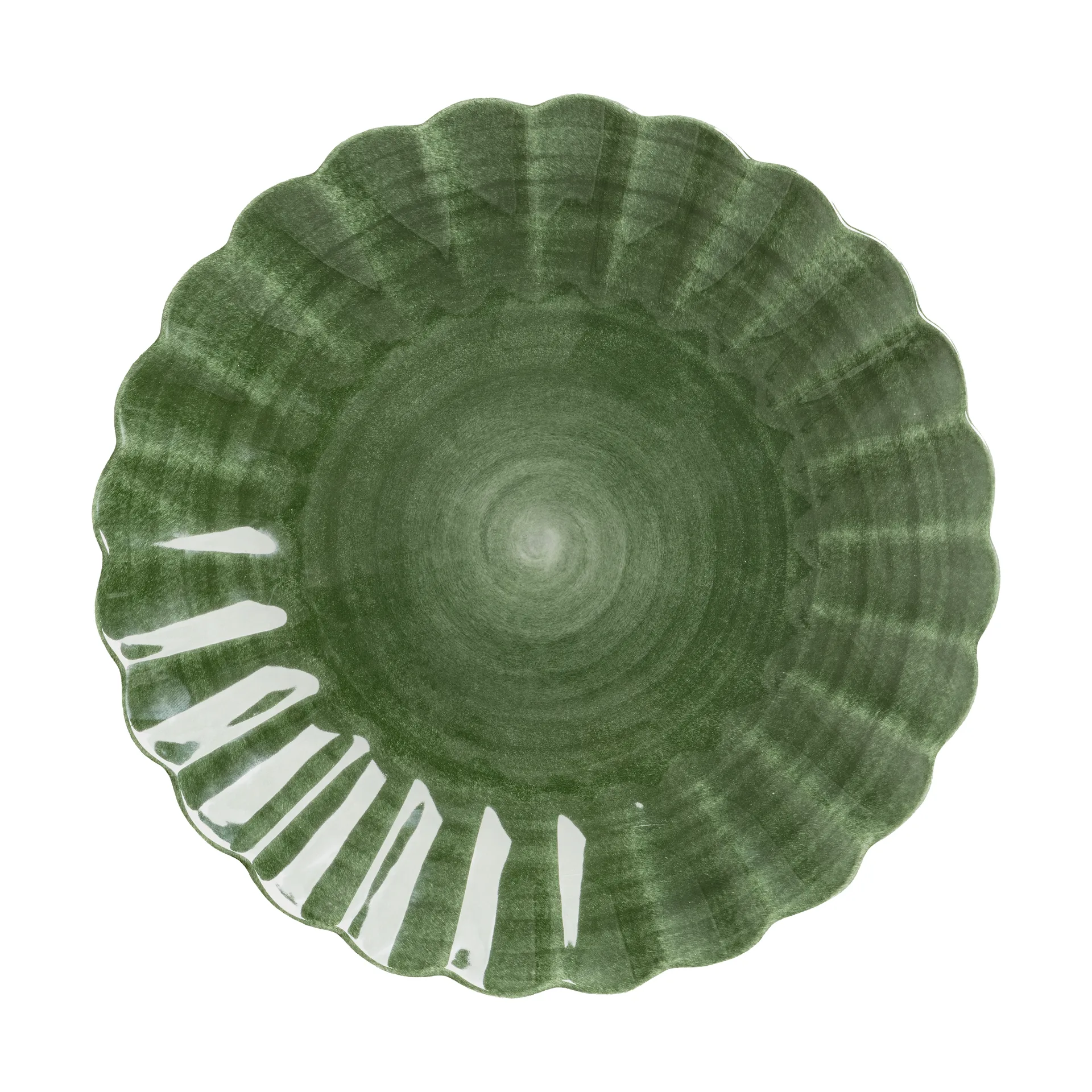 Oyster plate 28 cm, Forest green Mateus