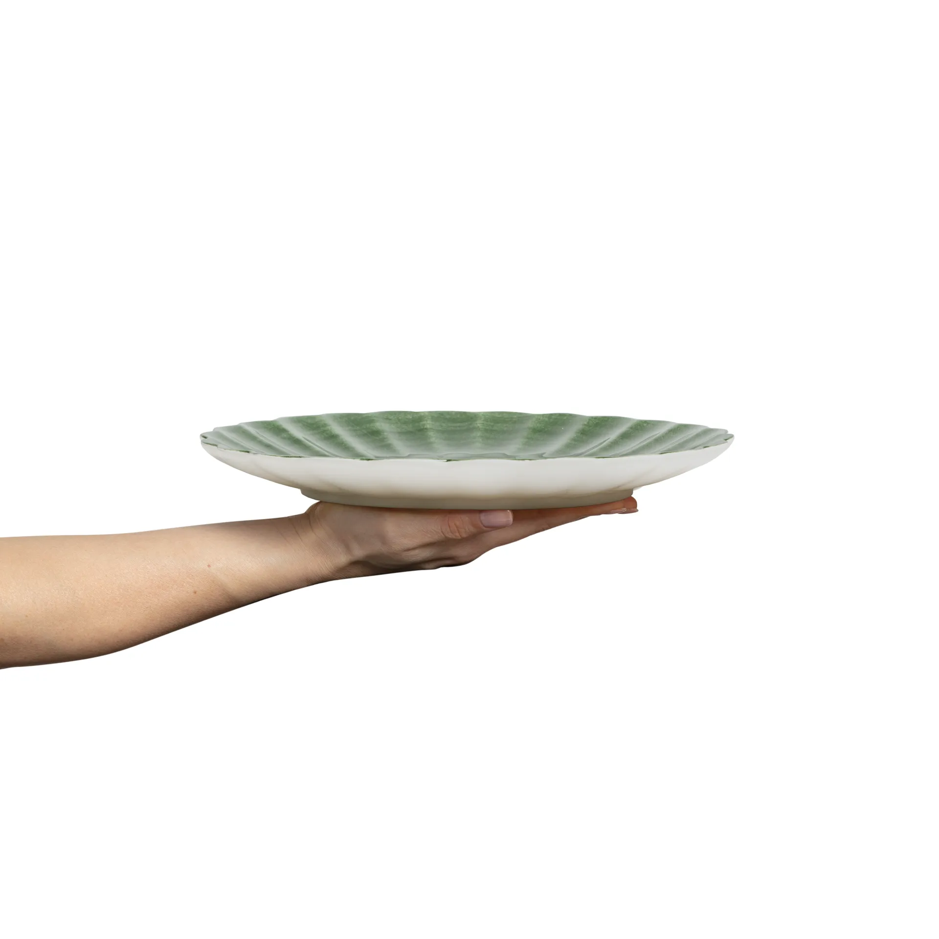 Oyster plate 28 cm, Forest green Mateus