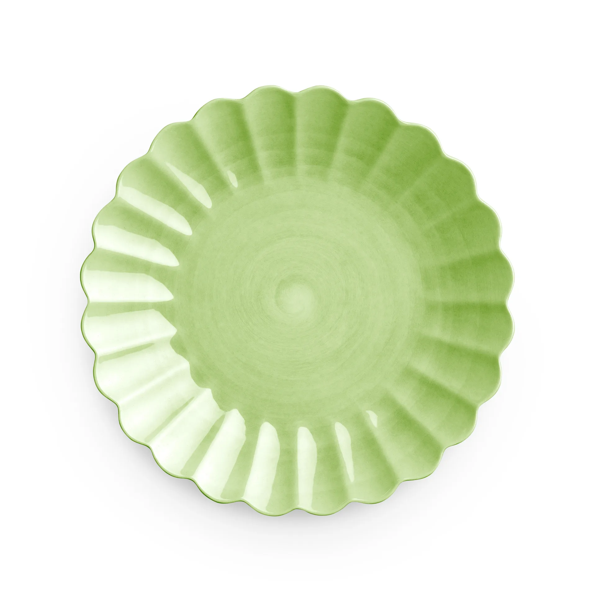 Oyster plate 28 cm, Green Mateus